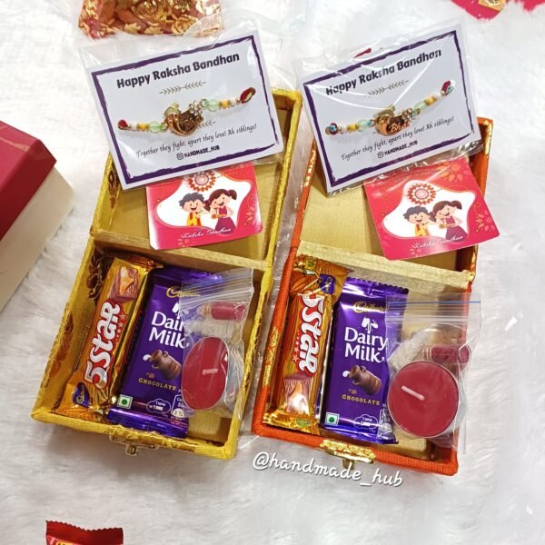 Budget Rakhi Hamper for Brother with Rakhi, Chocolates & Roli Chawal