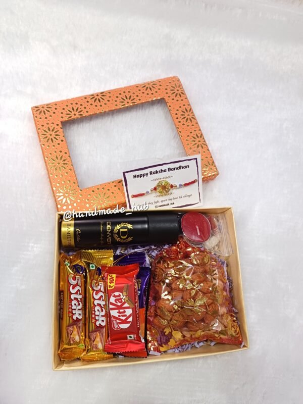 Rakhi Hamper for Brother with Perfume, Chocolates, Dry Fruits & Designer Rakhi