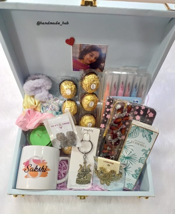 Personalized Rakhi Return Gift Hamper for Sister with Custom Name & Photo
